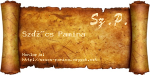 Szűcs Pamina névjegykártya